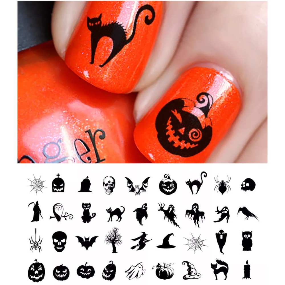 💌BO/GO$6 Halloween Spooky 3 Transfer Nail Decals